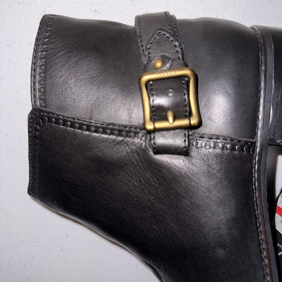 Fossil women’s Black Leather Ankle Booties with Buckle 8.5 punk western boho - Picture 7 of 14
